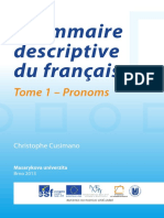 Grammaire Descreptive Du Français PDF