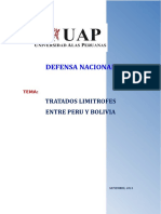 Tratados Limitrofes Entre Peru y Bolivia