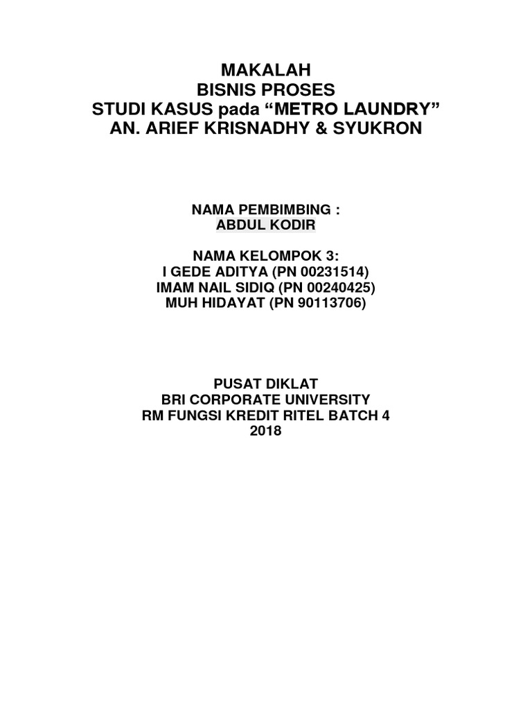 Makalah Laundry
