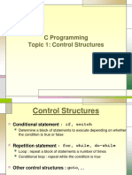 C Programming Topic 1: Control Structures