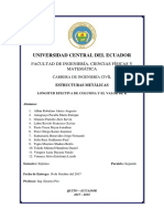 INFORME Longitud Efectiva de Columna Valor de K