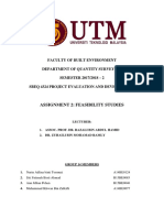 Faculty of Built Environment Department of Quantity Surveying SEMESTER 2017/2018 - 2 Sbeq 4324 Project Evaluation and Development