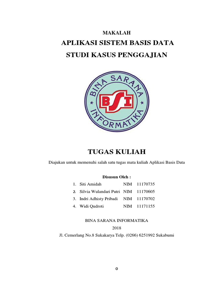 Makalah Aplikasi Basis Data