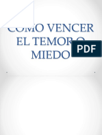 Cómo Vencer El Temor o Miedo