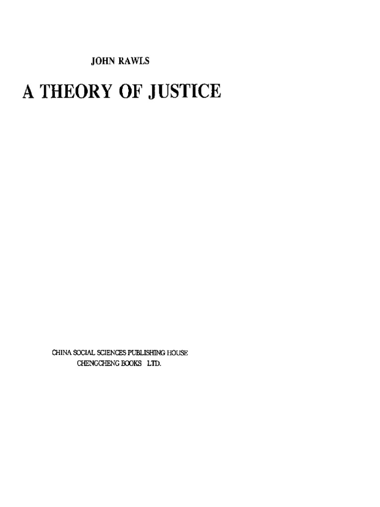 John Rawls - A Theory of Justice | PDF