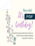 Cream Floral Girlfriend Cute Birthday Card - 3 PDF