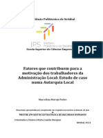 Motivação dos trabalhadores numa Autarquia Local