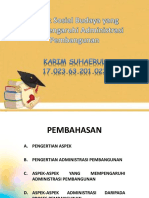 Aspek Sosial Budaya Yang Mempengaruhi Administrasi Pembangunan