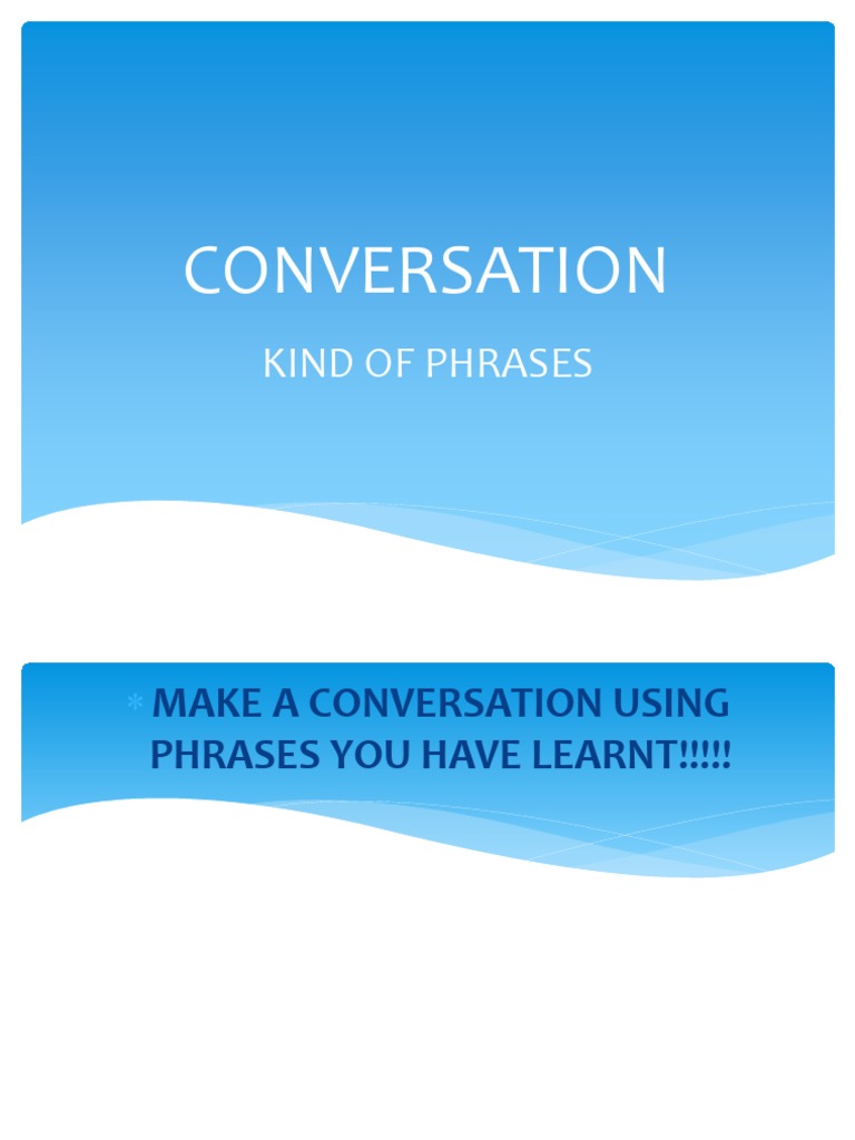 Essential Phrases for Everyday Conversations | PDF