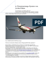 MH370 Patent - Fernsteuerungs-System Von Boeing Gerät in Den Fokus