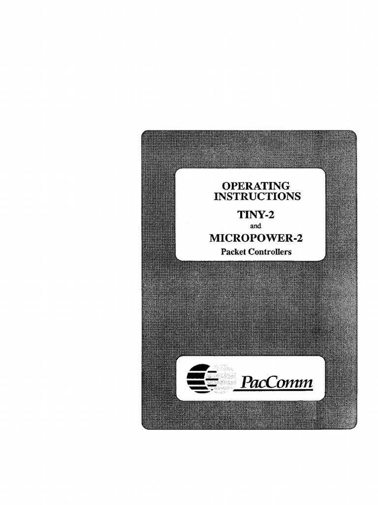 PacComm Micropower-2 Tiny-2 | PDF | Electrical Engineering | Electronics