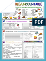 Countable - Uncountable Nouns PDF