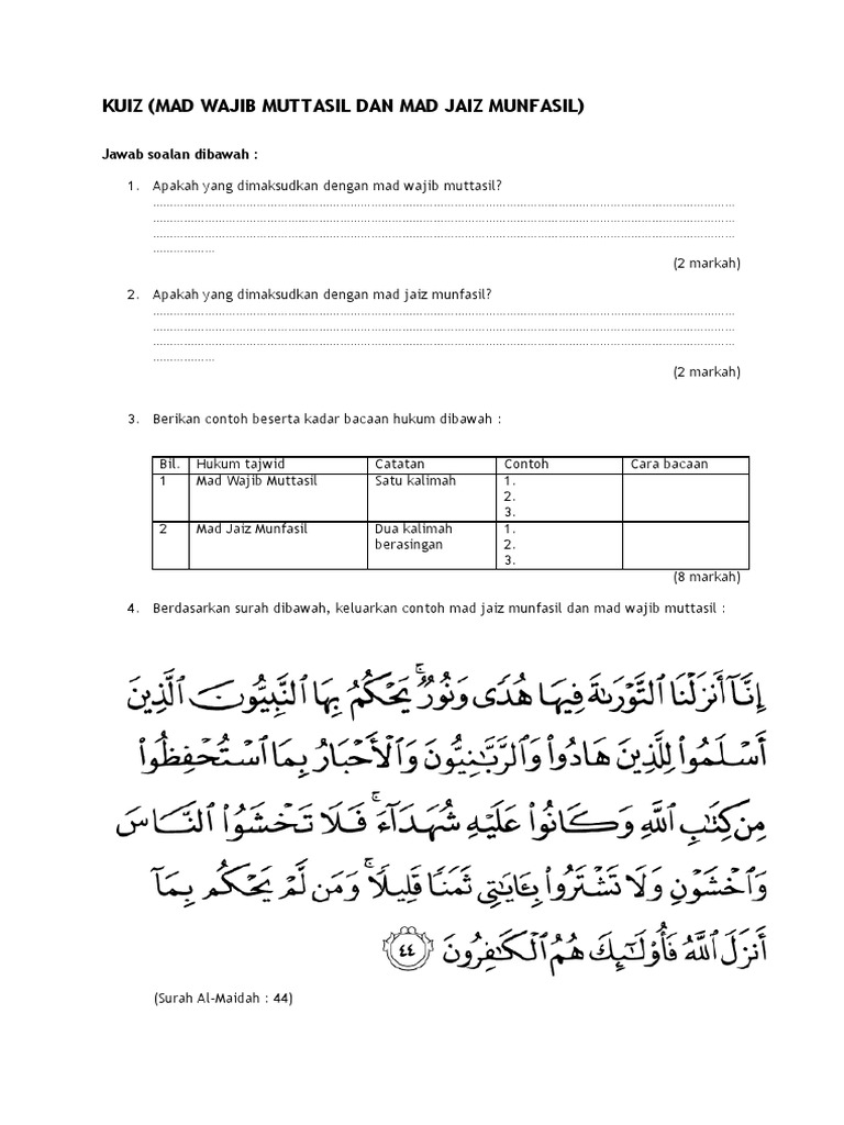 Latihan Tajwid Pdf
