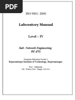 Laboratory Manual: Sub:Network Engineering Be (It)