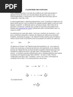 A polaridade das moléculas