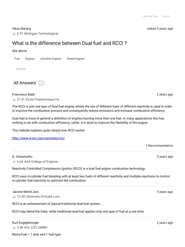 Dual Fuel vs. RCCI Engines Explained | PDF | Fuels | Diesel Engine