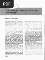 Donald Davidson A Coherence Theory of Truth and Knowledge 1989 PDF