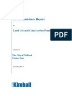 Recommendations Report: Land Use and Construction Permitting