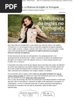 A Influência Do Inglês No Português - English Experts