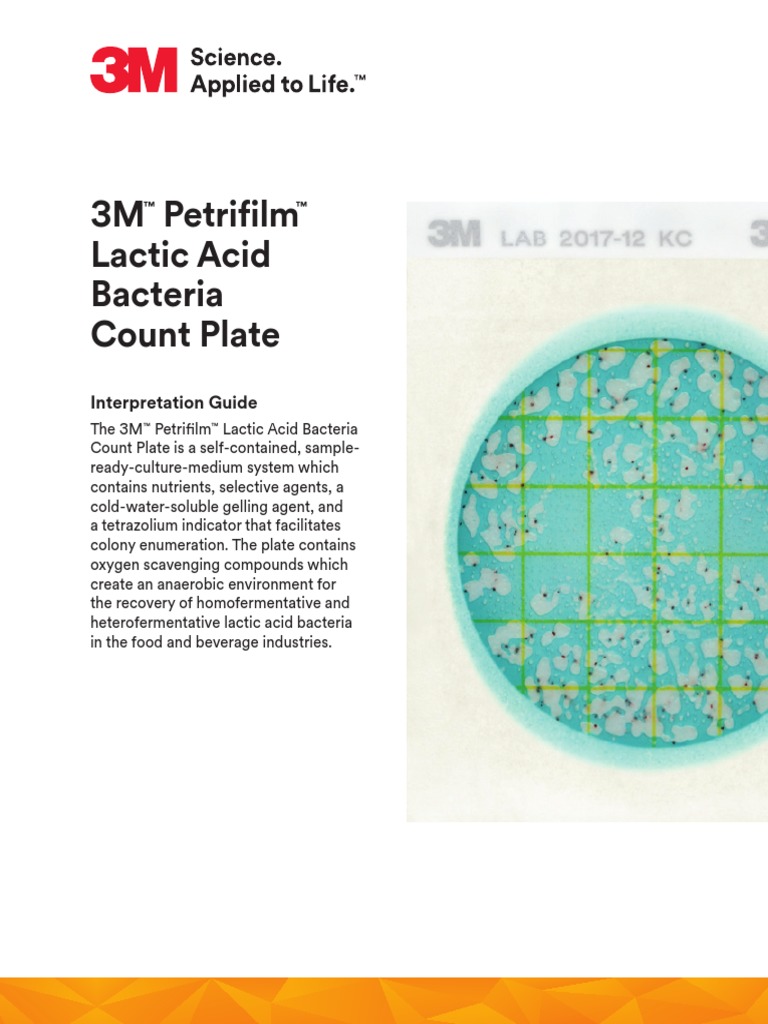 3M Petrifilm Lactic Acid Bacteria InterpGuide PDF Chemistry Nature