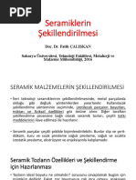 Seramiklerin Şekillendirilmesi