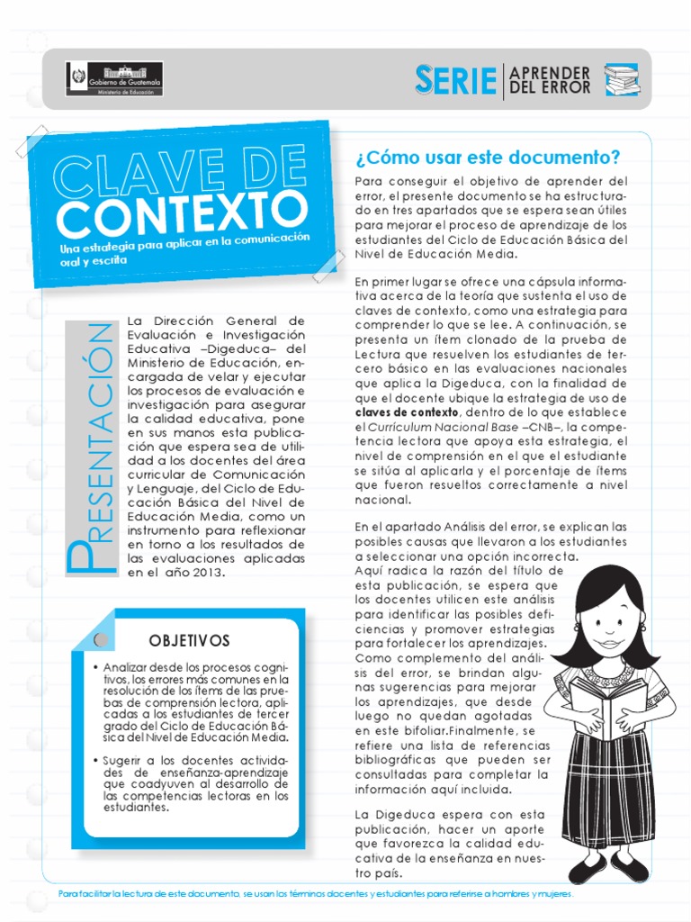 Claves de Contexto PDF Comprensión lectora Plan de estudios