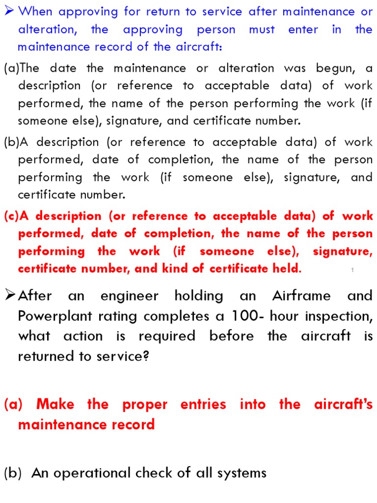 Aircraft Maintenance and Inspection Guidelines | PDF | Federal Aviation ...