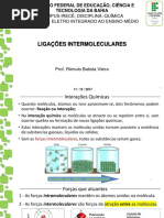 Ligações Intermoleculares