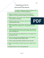 Manipulating Large Data Sets & Retrieving Data Using Subqueries