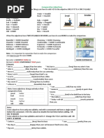 Adjectives Comparative and Superlative Form