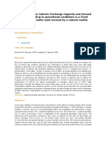 Investigations On Cationic Exchange Capacity and Unused Bed Zone According To Operational Conditions in A Fixed Bed Reactor For Water Lead Removal by A Natural Zeolite