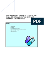 Protocolo Reglamento Disposicion Final de Medicamentos