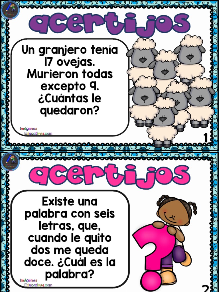 Acertijos matemáticos para primaria | PDF