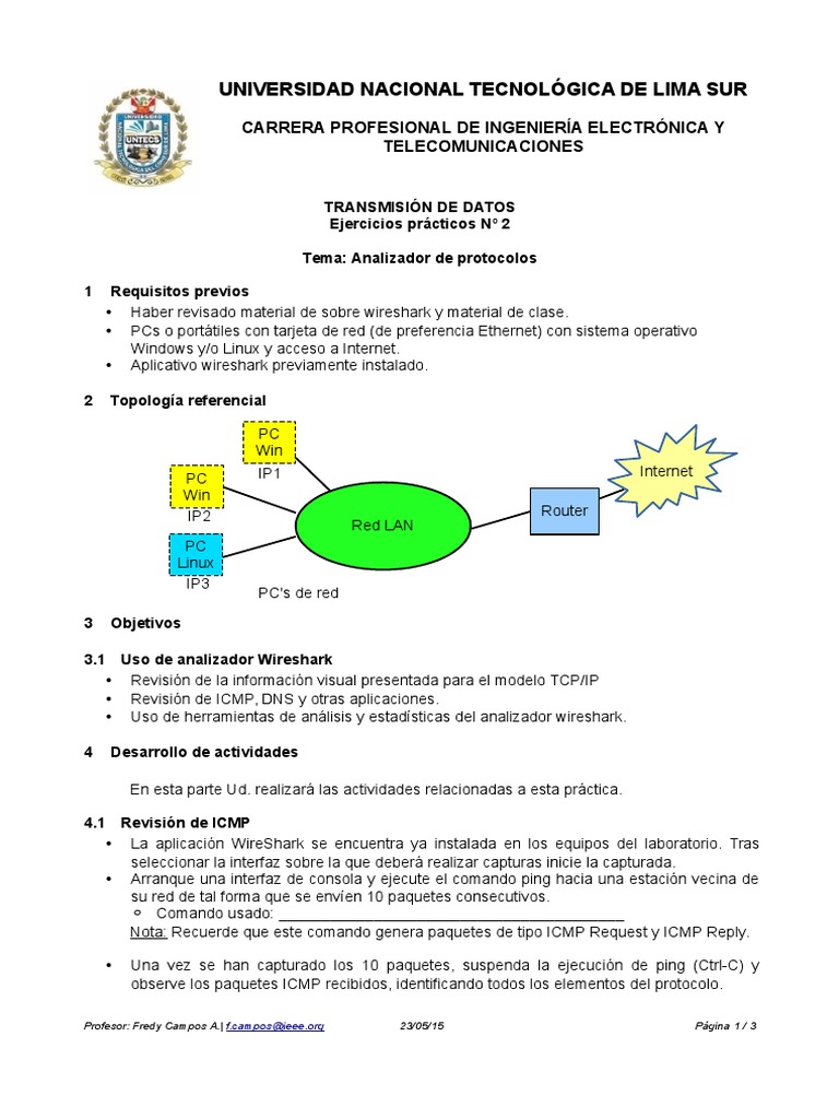 Wireshark Protocol Analysis Exercises | PDF | Domain Name System ...