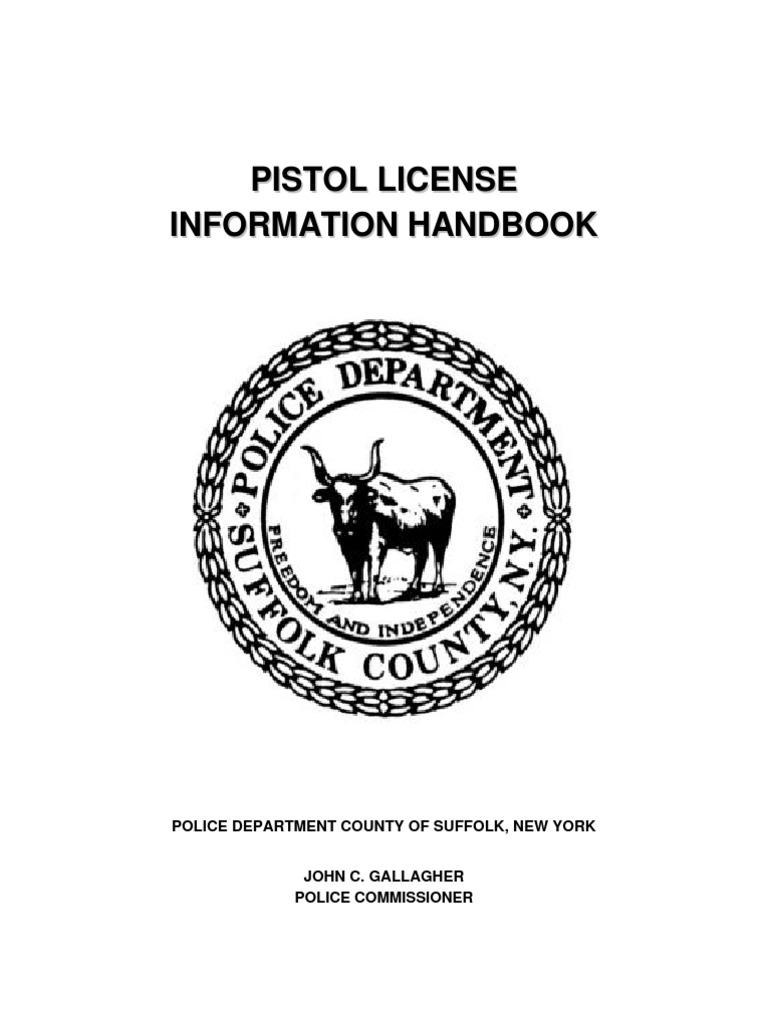 Pistol License Handbook PDF Burglary Law Enforcement Officer