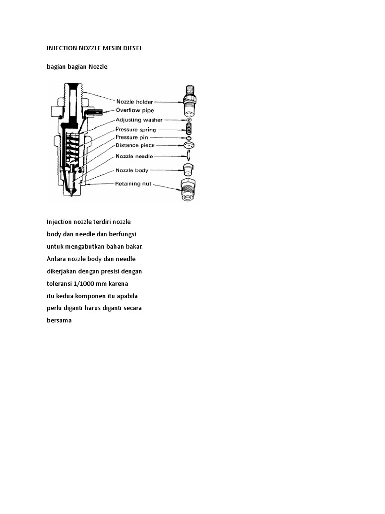 Injection Nozzle Mesin Diesel Pdf