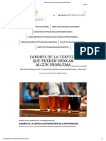 Sabores de La Cerveza Que Pueden Indicar Algún Problema