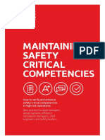 Maintain safety-critical competencies