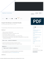 Import The Library in Android Studio