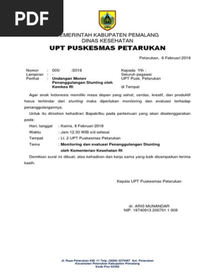 66 Contoh Undangan Rapat Stunting Gratis Terbaru