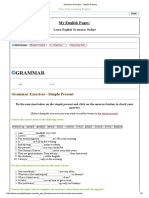 Grammar Exercises - Simple Present - PDF