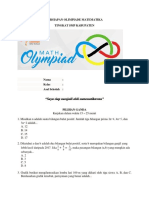 Persiapan Olimpiade Matematika