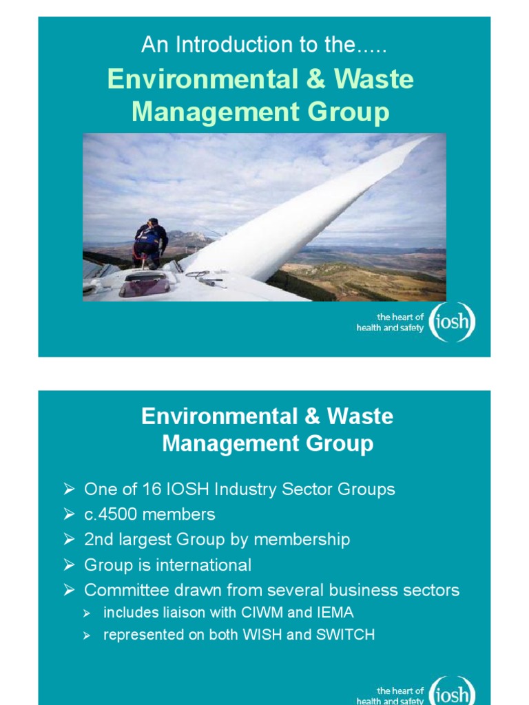 Environmental & Waste Management Group An Introduction To The.... PDF