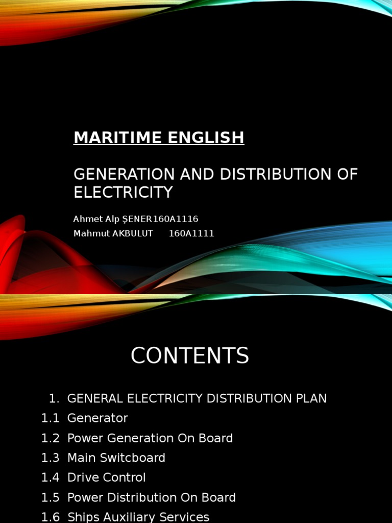 Shipboard Power Generation & Distribution | PDF | Electric Generator ...