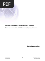 Siebel Scripting Best Practices Resource Document