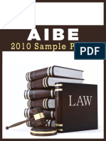 AIBE 2010 Sample Paper