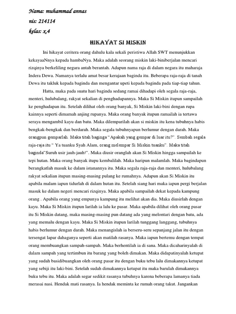 Majas Simile Pada Hikayat Si Miskin 1001 Contoh Majas