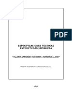 Especificaciones Tecnicas Estructuras Metalicas Ferreyros