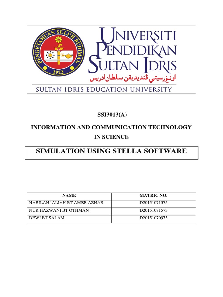 Simulation in Science Education with STELLA | PDF | Simulation ...