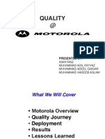 Quality: - Motorola Overview